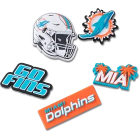 Nfl Miami Dolphins 5 Pack Jibbitz Shoe Charm
