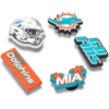 Nfl Miami Dolphins 5 Pack Jibbitz Shoe Charm