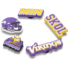 Nfl Minnesota Vikings 5 Pack Jibbitz Shoe Charm