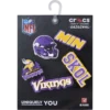Nfl Minnesota Vikings 5 Pack Jibbitz Shoe Charm