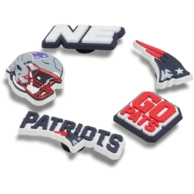 Nfl New England Patriots 5 Pack Jibbitz Shoe Charm
