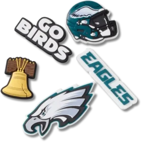 Nfl Philadelphia Eagles 5 Pack Jibbitz Shoe Charm