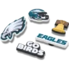 Nfl Philadelphia Eagles 5 Pack Jibbitz Shoe Charm