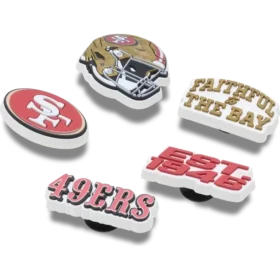 Nfl San Francisco 49Ers 5 Pack Jibbitz Shoe Charm