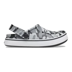 Off Court Printed Clogs “Grey Black White”