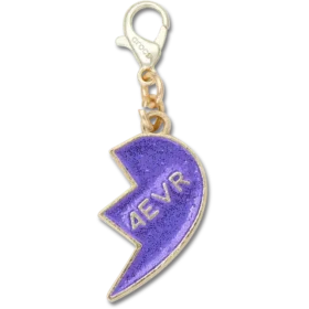 Purple Glitter Bff Charm Right Jibbitz Shoe Charm