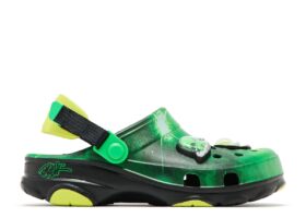 Ron English x All-Terrain Clog Kids ‘Area 54 – Green Galaxy’
