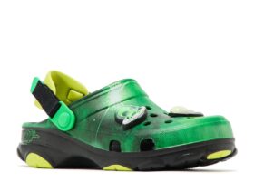 Ron English x All-Terrain Clog Kids ‘Area 54 – Green Galaxy’