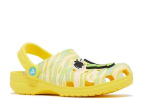 Ron English x Classic Clog Kids ‘Party Animals – Zebra Lemon’