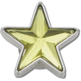 Silver and Green Smt Gem Star Jibbitz™ Charms