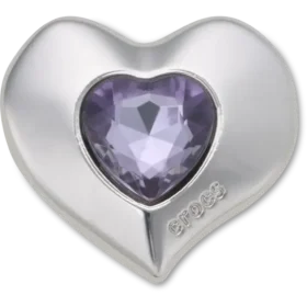 Silverandpurple Smt Gem Heart Jibbitz™ Charms