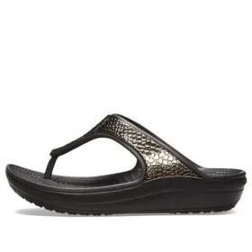 Thick Sole Black Copper Flip-Flops